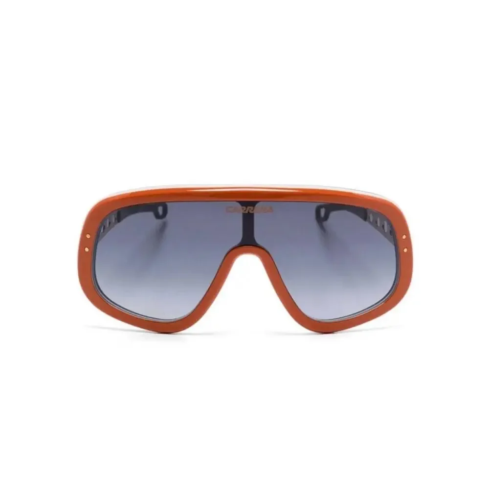 New Carrera Flaglab 17 C3E9O Oversized Shield Sunglasses in Orange, Authentic